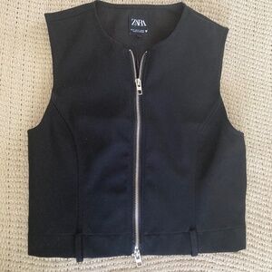 NWT ZARA Black Vest Size Small